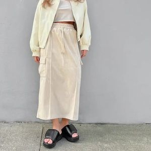 Oak+Fort Midi Corduroy Cargo Skirt